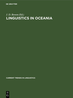 cover image of Linguistics in Oceania